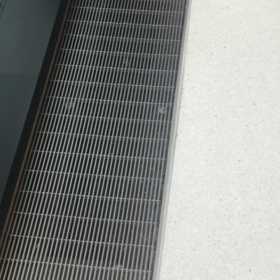 nawiew w posadzce terrazzo